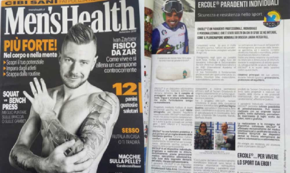 Anche la prestigiosa rivista “Men’s Health” dedica un articolo al nostro Paradenti Professionale Ercole